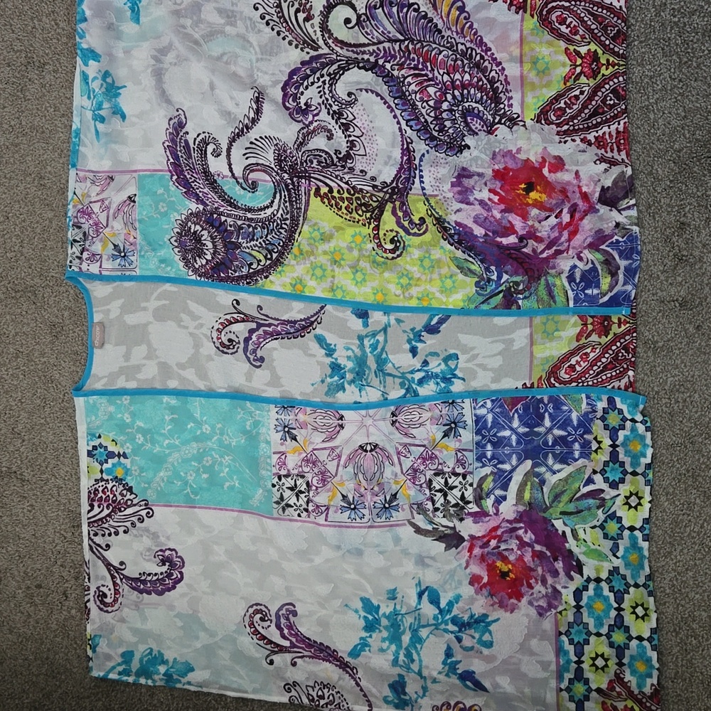 Chico's Multi-Colored Patterned Kimono - image 6